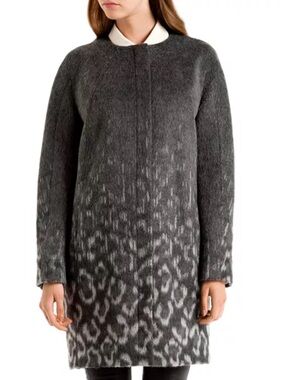 NWOT- Ted Baker Ceceli Exotic Print Cocoon Coat - wool blend